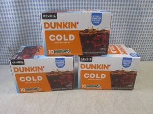 lot 229 image: (B-3) 3 Boxes of Keurig Dunkin Col...