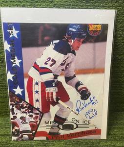 lot 11 image: Phil Verchota Autograph 8 x 10 Photograph inscribed 1980 Gold from Team USA, Miracle On Ice 1980