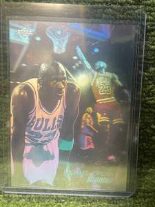 lot 148 image: 1991 Upper Deck Hologram Michael Jordan