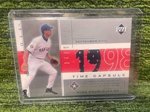 lot 154 image: 2002 Upper Deck Honor Roll Time Capsule Jersey Card Alex Rodriguez