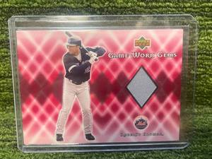 lot 161 image: 2002 Upper Deck Game Worn Gems Game Used Jersey Roberto Alomar