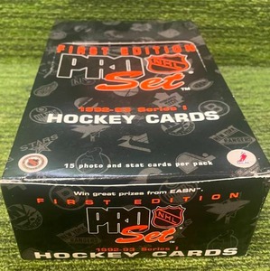 lot 182 image: 1992-93 Pro NHL Set Series 1 Box- 36 Packs