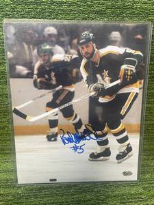 lot 183 image: Vintage North Stars Playmaking Defenseman Brad Maxwell Autographed 8x10 Photo