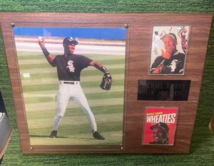 lot 194 image: Michael AIR JORDAN Jordan Commemorative Wooden Plaque 12x15