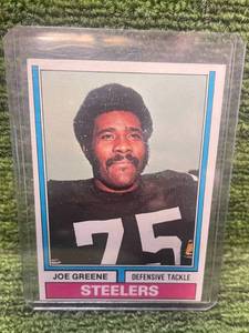 lot 205 image: 1974 Topps Joe Greene- VINTAGE NFL STEELERS
