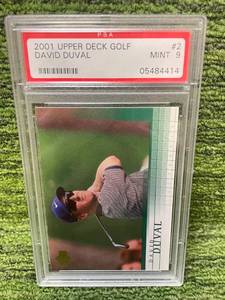 lot 227 image: 2001 Upper Deck Golf David Duval PSA Mint 9