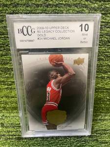 lot 480 image: 2009-2010 Upper Deck MJ Legacy Collection Michael Jordan BCCG Graded 10 Mint or Better