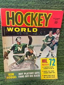 lot 234 image: October 1972 Hockey World Magazine Featuring North Stars