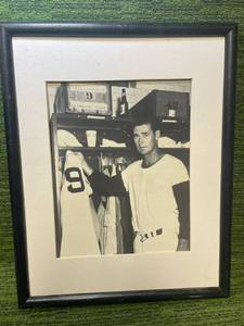lot 236 image: Black And White Framed Photograph Of MLB Great Ted Williams-Boston Red Sox HOF