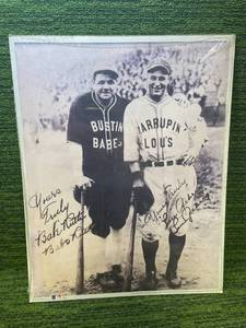 lot 237 image: 1927 Reprint Babe Ruth & Lou Gehrig MLB 11x14