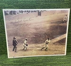 lot 240 image: 1993 Reprint MLB Babe Ruth 60th Home Run Photo 11x14