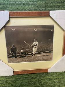 lot 241 image: Framed Ted Williams Boston Red Sox Opening Day at Fenway Park 1947