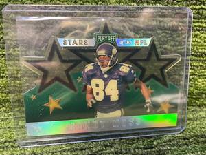 lot 260 image: 1999 Playoff Prestige Stars of the Playoff Randy Moss Cool DieCut