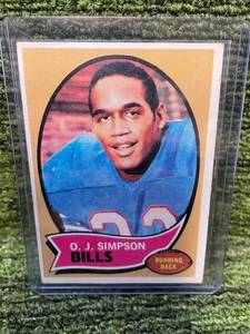 lot 262 image: 1970 Topps O.J. Simpson Rookie Card Buffalo Bills