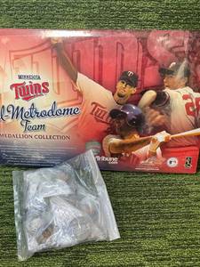 lot 294 image: 2009 Minnesota Tiwns Star Tribune All-Metrodome Team Medallion Collection NEW