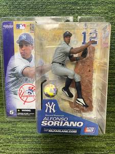 lot 344 image: 2003 McFarlane Sports Picks Series 5 Action Figure Alfonso Soriano- Yankees