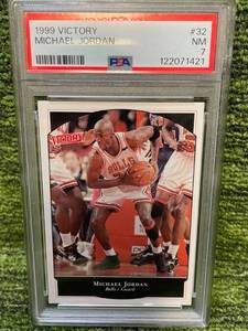 lot 380 image: 1999 VICTORY- MICHAEL JORDAN- PSA Graded NM 7
