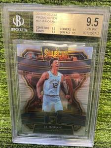 lot 381 image: 2019-20 Select Prizms Silver Ja Morant- Beckett Graded Gem Mint 9.5