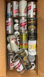 lot 336 image: Large Box of Vintage Beer Cans- Leinenkugel, Olympic, Schmidt, Schells and More