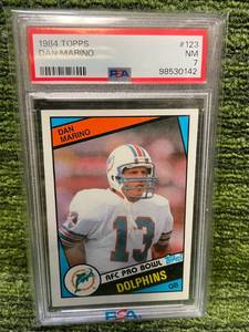 lot 378 image: 1984 TOPPS FOOTBALL- Dan Marino PSA Graded NM 7