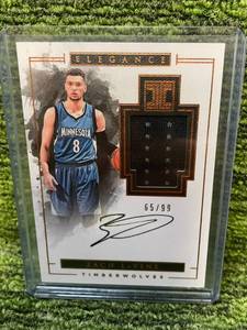 lot 316 image: 2016-17 Impeccable Zach Lavine Elegance Jersey Autoraph 99