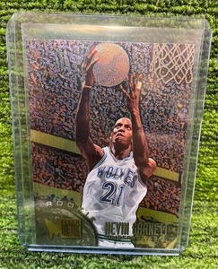 lot 34 image: 1995 Fleer Metal Kevin Garnett Rookie Card-Minnesota TIMBERWOLVES