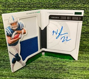 lot 36 image: 2018 Playbook Rookie Booklet RPA 25 Nyheim Hines