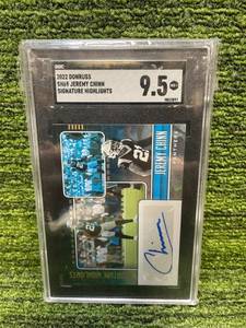 lot 40 image: 2022 Donruss Jeremy Chinn Signature Highlights  SGC 9.5