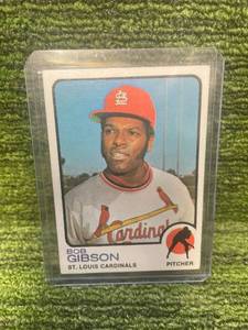 lot 90 image: 1973 Topps Baseball Bob Gibson-VINTAGE