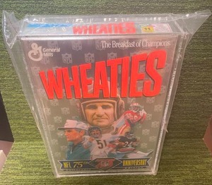lot 103 image: Encased Wheaties NFL Box Celebrating 75th Anniversary