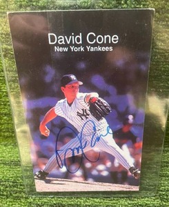 lot 123 image: David Cone New York Yankees Autographed Signed Postcard 3.5 x 5.5 1996 MLB