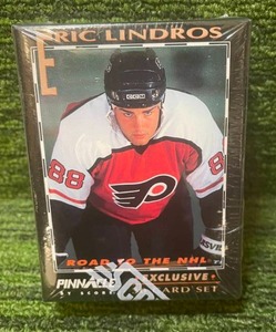 lot 136 image: 1992 Pinnacle Eric Lindros Rookie Road to the NHL Complete 30 Card Set Factory Sealed