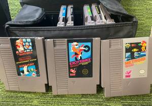 lot 110A image: Vintage Original NES NINTENDO Games (8 Games Total In Carrying Case)