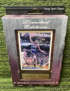 lot 388 image: Limited Edition Vintage Sports Plaques Patrick Ewing New York Knicks with Authenticity