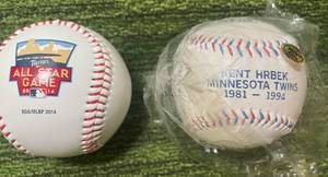 lot 418 image: 2014 Twins ALL-STAR Game Baseball, &  1981-1994 Kent Hrbek Minnesota Twins Baseball