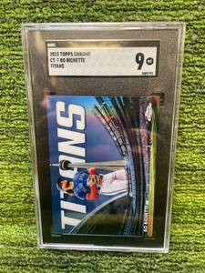 lot 448 image: 2023 Topps Chrome Titans Bo Bichette SGC GRADED 9