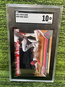 lot 447 image: 2023 TOPPS NOW- Mike Trout- Angel - SGC GRADED MINT 10