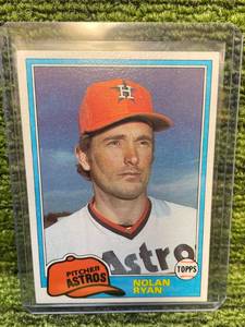 lot 436 image: 1981 Topps Nolan Ryan ASTROS HOF