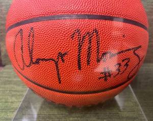 NBA Champion, 7 Time ALL-STAR NBA Legend Alonzo Mourning Autographed Basketball With Certificate of Authenticity