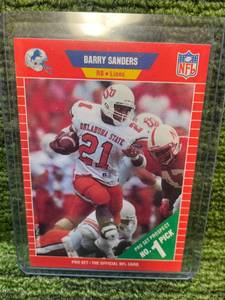 lot 429 image: 1989 Pro Set- Barry Sanders RC Rookie Card DETROIT LIONS HOF