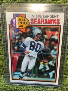 lot 464 image: 1979 Topps Steve Largent- Seattle Seahawks NFL HOF Wide Receiver