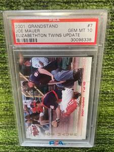 lot 479 image: 2001 Grand Stand Elizabethton Twins Update Joe Mauer PSA Graded 10 Gem Mint