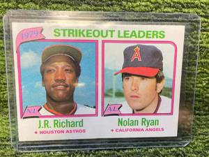 lot 437 image: 1980 Topps Strikeout Leaders  J.R. Richard  Nolan Ryan ANGELS HOF