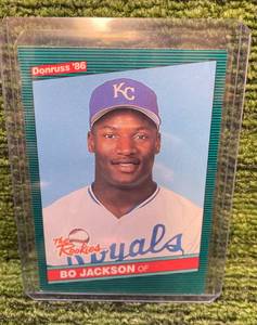 lot 428 image: 1986 Donruss The Rookies Bo Jackson KC Royals Rookie