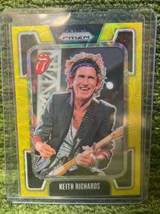 lot 50B image: 2025 Panini Prizm Yellow Parallel Variation- The Rolling Stones- Keith Richards 199