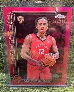 lot 150A image: 2025-26 Topps CHROME Collin Murray-Boyles Pink Refractor Variation Numbered 199