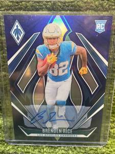 lot 75B image: 2025 Panini Phoenix Brenden Rice Rookie Auto RC 49