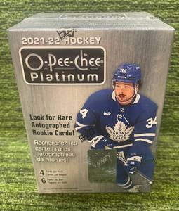 lot 332 image: 2021-22 O-PEE-CHEE Platinum Hockey Factory Sealed 6 Pack Blaster Box 24 Cards- NEW