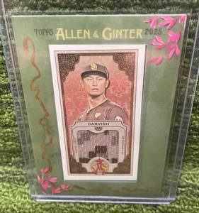 lot 207A image: 2025 Topps Allen & Ginter Yu Darvish Mini Framed Relic-Game Used Uniform