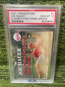 lot 42 image: 2001 Grandstand Elizabethton Twins Update Joe Mauer PSA Graded GEM MT 10